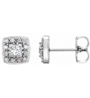 14K White 1/2 CTW Diamond Earrings - 862876000P