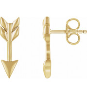 14K Yellow Arrow Earrings - 65238960001P
