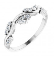 14K White 1/6 CTW Diamond Anniversary Band - 124066600P
