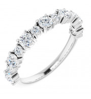 14K White 7/8 CTW Diamond Anniversary Band - 1236296037P