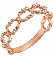 14K Rose Stackable Bead Ring - 51651103P