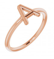 14K Rose Initial A Ring - 51895103P