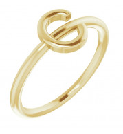 14K Yellow Initial C Ring - 51895114P