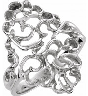 14K White Freeform Ring - 536018576P