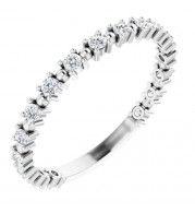 14K White 1/3 CTW Diamond Beaded Anniversary Band - 123202600P