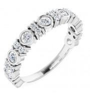 14K White 3/4 CTW Diamond Anniversary Band - 123799600P