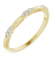 14K Yellow 1/10 CTW Diamond Stackable Ring - 124033601P