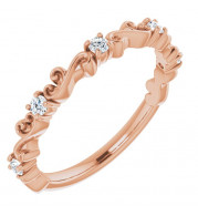 14K Rose 1/6 CTW Diamond Sculptural-Inspired Anniversary Band - 123423602P