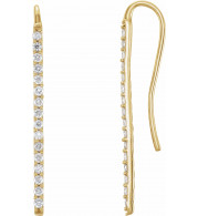 14K Yellow 1/3 CTW Diamond Bar Earrings - 65222860000P