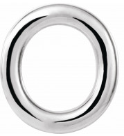 14K White Single Initial O Earring - 86800185P
