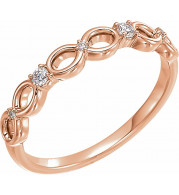 14K Rose .08 CTW Diamond Infinity-Inspired Ring - 123285602P