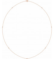14K Rose 1/4 CTW Diamond 7-Station 24 Necklace - 6857760032P