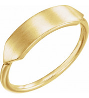 14K Yellow 19.7x5 mm Geometric Signet Ring - 51718102P