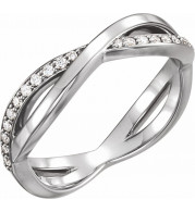 14K White 1/5 CTW  Diamond Infinity-Inspired Ring - 122898600P