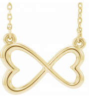 14K Yellow Infinity-Inspired Heart 16-18 Necklace - 86631601P