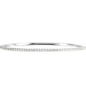 14K White 3 CTW Diamond Stackable Bangle 8 Bracelet - 6733760004P