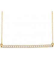 14K Yellow 1/3 CTW Diamond Bar 16-18 Necklace - 65108460003P