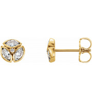 14K Yellow 1/2 CTW Diamond Earrings - 86445601P