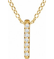 14K Yellow .05 CTW Diamond Bar 16-18 Necklace - 65221860000P