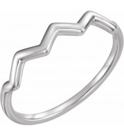 14K White Stackable Ring - 51655101P