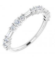 14K White 3/8 CTW Diamond Anniversary Band - 123549600P