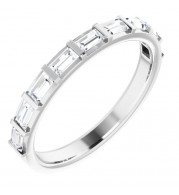 14K White 5/8 CTW Diamond Straight Baguette Anniversary Band - 123178604P