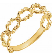14K Yellow Stackable Bead Ring - 51651102P