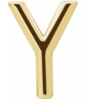 14K Yellow Single Initial Y Earring - 86800246P