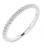 14K White 1/5 CTW Diamond Rope Anniversary Band - 123004600P
