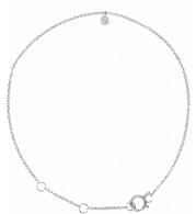 14K White 1/6 CT Drilled Diamond Solitaire 6 1/2-7 1/2 Bracelet - 653719104P