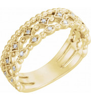 14K Yellow 1/8 CTW Stackable Diamond Ring - 123124601P