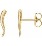 14K Yellow Horn Earrings - 862606007P
