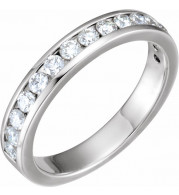 14K White 5/8 CTW Diamond Band for 7.4 & 8.2 mm Round Engagement Ring - 67708125P