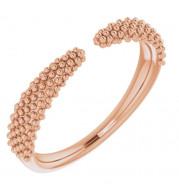 14K Rose Beaded Negative Space Ring - 51760103P