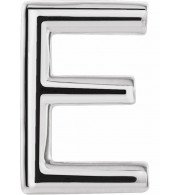 14K White Single Initial E Earring - 86800125P