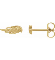 14K Yellow Angel Wing Earrings - 86910601P