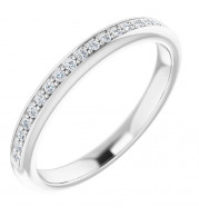 14K White 1/8 CTW Diamond Band for 6 mm Square Ring - 12216860001P