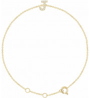 14K Yellow .05 CTW Diamond Initial J 6-7 Bracelet - 65268960036P
