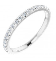 14K White 3/8 CTW Diamond French-Set Anniversary Band - 123430600P