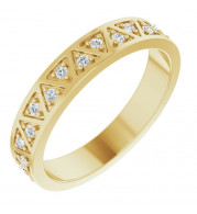 14K Yellow 1/5 CTW Diamond Geometric Anniversary Band - 124245601P