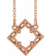14K Rose Vintage-Inspired Geometric 18 Necklace - 86922607P