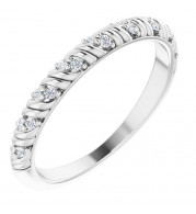 14K White .08 CTW Diamond Anniversary Band - 124048600P