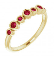 14K Yellow Ruby Bezel-Set Ring - 71844636P