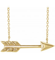 14K Yellow Arrow 16-18 Necklace - 65182960000P