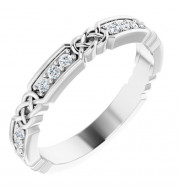 14K White 1/6 CTW Diamond Celtic-Inspired Anniversary Band - 124221600P