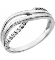 14K White Criss-Cross Ring - 861531000P