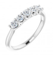 14K White 1/2 CTW Diamond Anniversary Band - 1238736000P