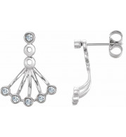 14K White 1/6 CTW Diamond Earrings - 65234360000P