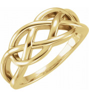 14K Yellow 9 mm Criss-Cross Ring - 51512102P