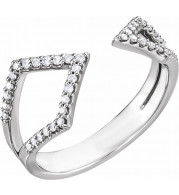 14K White 1/5 CTW Diamond Geometric Ring - 123009600P